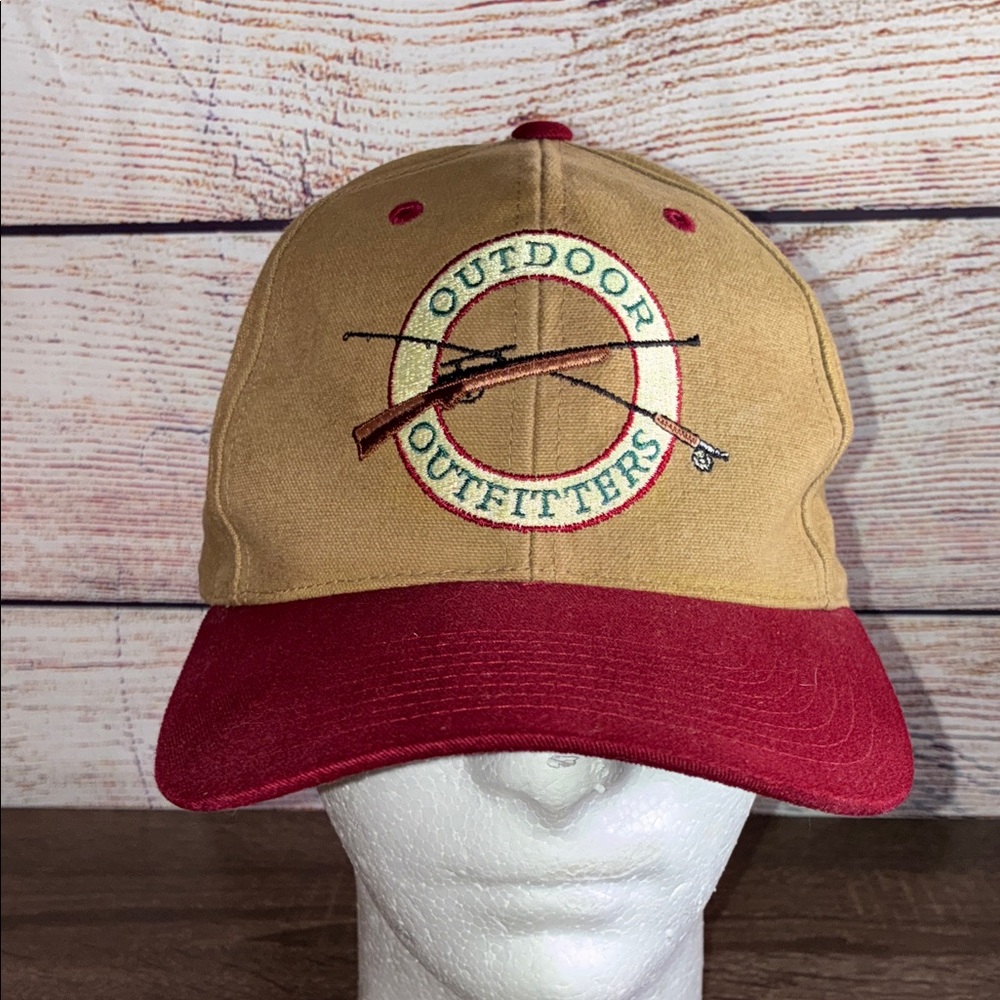 Vtg Outdoor Outfitters Brown/Red Snap Back Hat by OC Sports